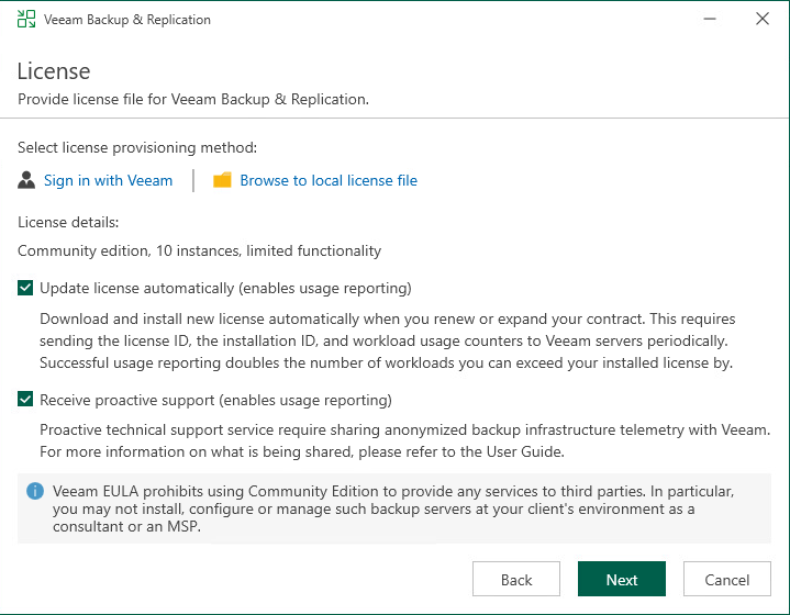 Veeam 13 Community Edition licencia
